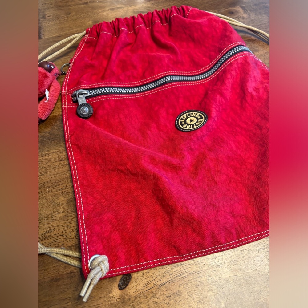 Kipling Red Backpack Downstring - image 2